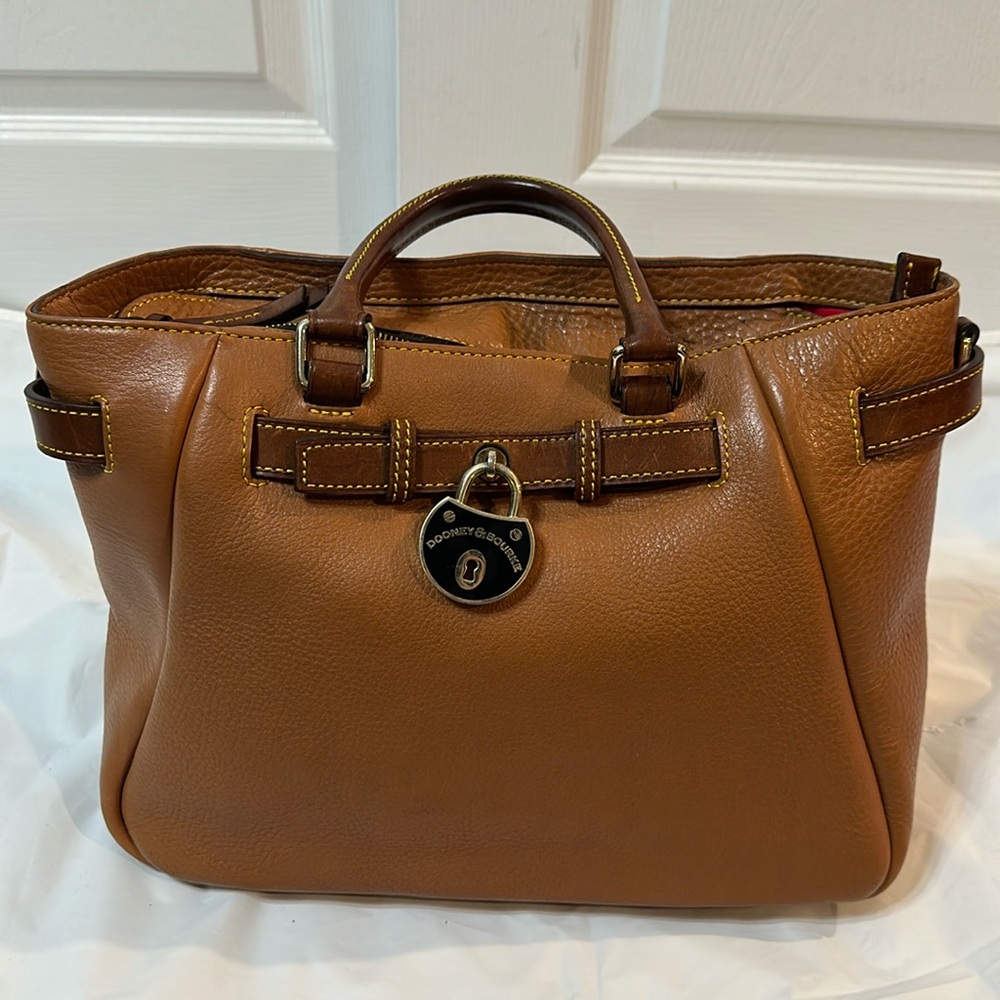 Dooney & Bourke Saddle Tan Rich Pebble Leather Bag